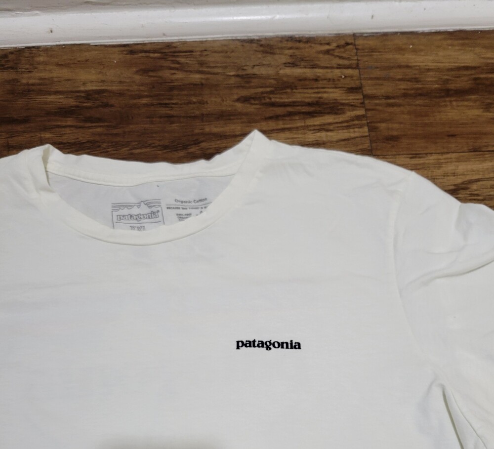 Patagonia Womens Organic Tee 2XL White Save Our Home Planet - Picture 4 of 12